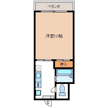 PLAZA古沢II番館(1K/4階)の間取り写真