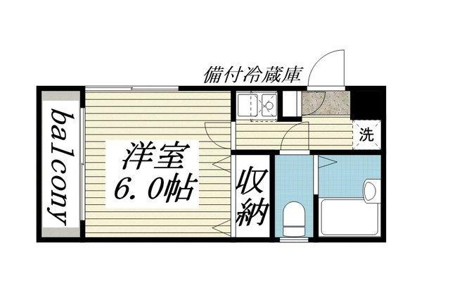 フレシールコート(1K/2階)の間取り写真