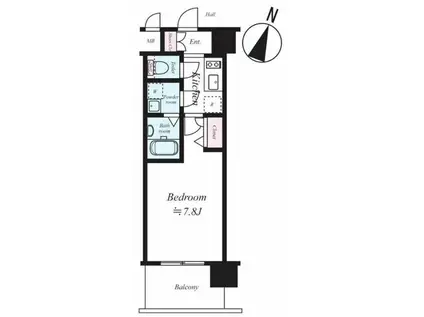 エスリード神戸三宮ノースゲート(1K/10階)の間取り写真