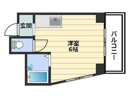 サンレスポワール天六(ワンルーム/3階)の間取り写真