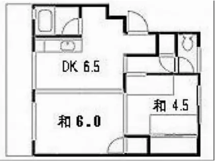 マツイビルA棟(2DK/4階)の間取り写真