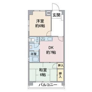 豊月マンション(2DK/4階)の間取り写真