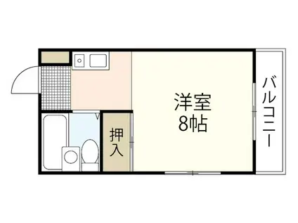 サンピア三滝(ワンルーム/2階)の間取り写真