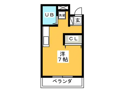 仙石第2ビル(ワンルーム/4階)の間取り写真