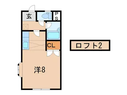 ベルトピア福島6(ワンルーム/1階)の間取り写真