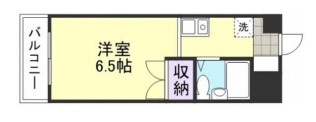 アルカディア倉敷(1K/6階)の間取り写真