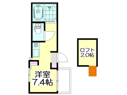 メゾン・アイ(ワンルーム/2階)の間取り写真