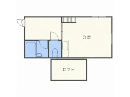 ハイツほうれん荘(ワンルーム/2階)の間取り写真