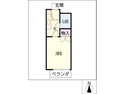 武田マンション(1K/3階)の間取り写真