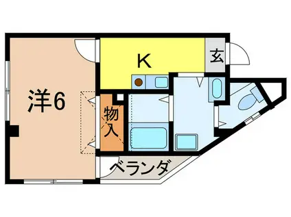 藤和コーポ(1K/2階)の間取り写真