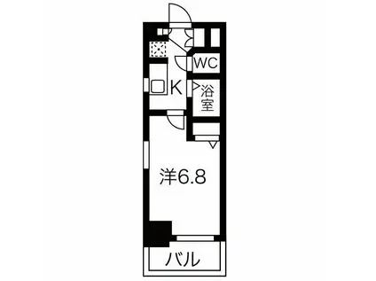 エステムコート神戸ハーバーランド前IVベイライト(1K/11階)の間取り写真