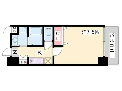 アドバンス神戸グルーブ(1K/3階)の間取り写真