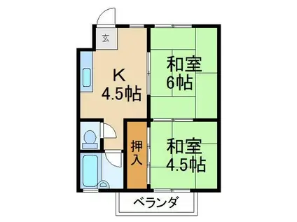 さくらマンション(2K/3階)の間取り写真