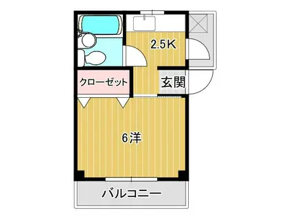 CASA AZUL(1K/3階)の間取り写真