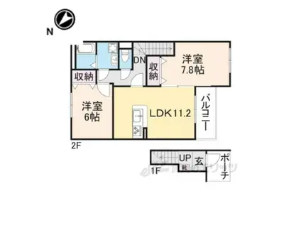 ネオ ステージ(2LDK/2階)の間取り写真