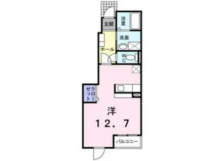 PRIM ROSEF(1K/1階)の間取り写真