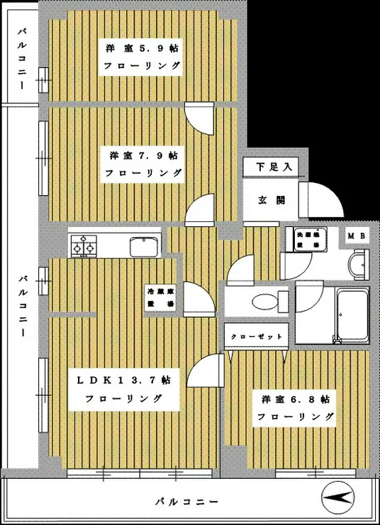 アルテ代々木 3階階 間取り