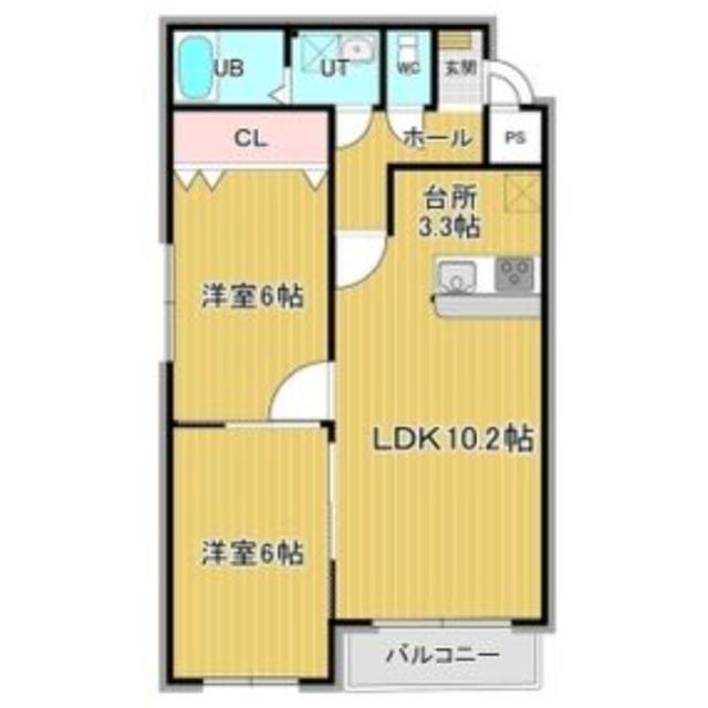 COMFORT812(2LDK/4階)の間取り写真