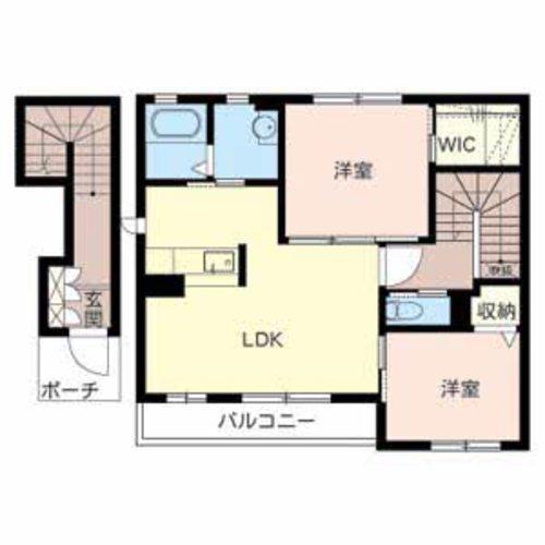 シャーメゾンK(2LDK/2階)の間取り写真