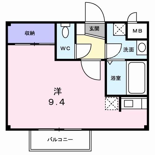 シンシア21NM(ワンルーム/2階)の間取り写真