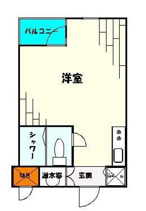 朝日八丁堀マンション(ワンルーム/4階)の間取り写真
