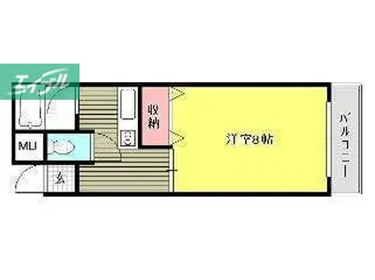 アクティブイン内山下(1DK/4階)の間取り写真