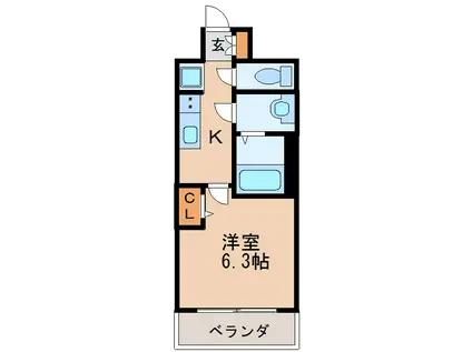 プレサンス新栄アーバンフロー(1K/9階)の間取り写真