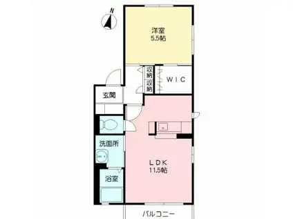 パレス・グローリーK&K(1LDK/2階)の間取り写真