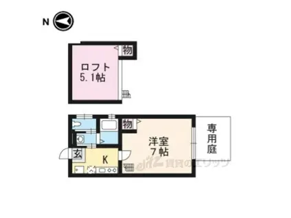 STABLE三条大宮(1K/1階)の間取り写真