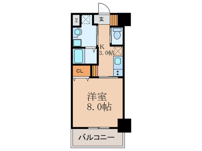 シルフィード梅田北(1K/4階)の間取り写真