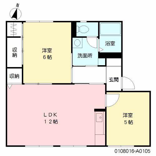 グランドメゾン東 (2LDK/1階)の間取り写真