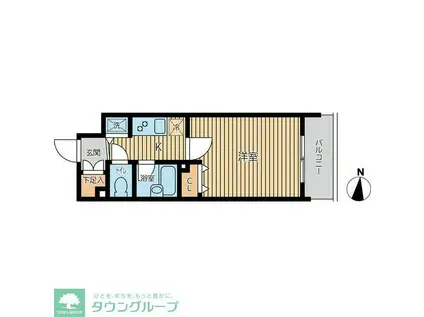 CITY SPIRE両国(1K/7階)の間取り写真