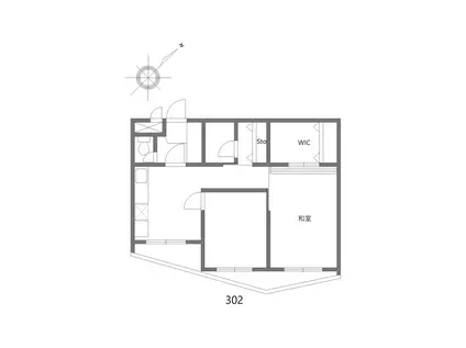 ワイケービー桜台(2DK/3階)の間取り写真