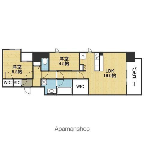 スプランディッド本町グラン(2LDK/8階)の間取り写真