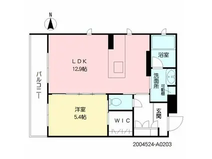 シャーメゾンステージ鳥栖(1LDK/2階)の間取り写真