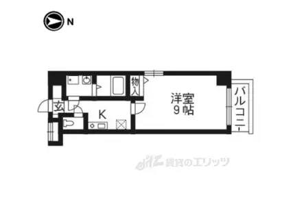 ビレイユ真英烏丸五条(1K/4階)の間取り写真