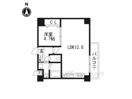 ダイヤ・パール(1LDK/5階)の間取り写真