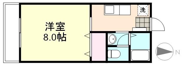 ラクシュリーマンションD棟(1K/1階)の間取り写真