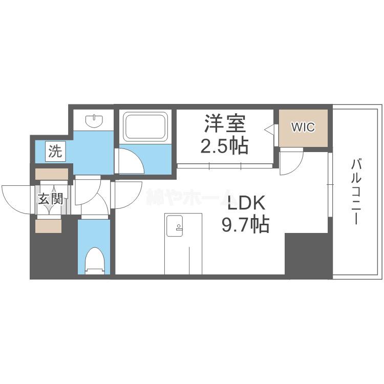 AFFLUENCE難波イースト(1LDK/10階)の間取り写真