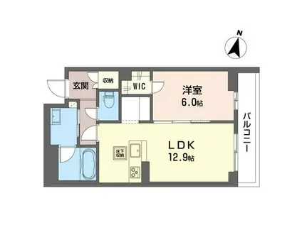 グレースゴンゲン(1LDK/1階)の間取り写真