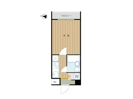 ルーブル都立大学II(1K/5階)の間取り写真