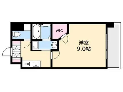 エイトバレー横川リバーフロント(1K/12階)の間取り写真