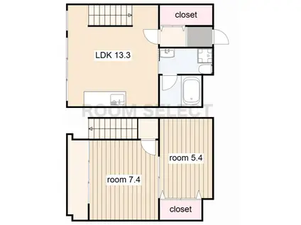 OHANA248(2DK/5階)の間取り写真