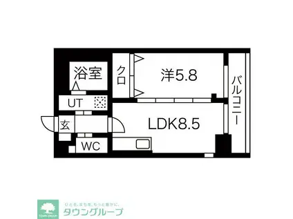 CASA LUCIA(1LDK/10階)の間取り写真