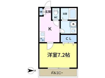 リーヴェル新小岩プレミオ(1K/1階)の間取り写真