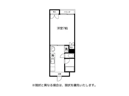 コーポラス春日(1K/3階)の間取り写真