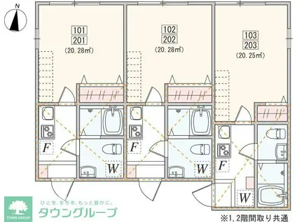 オデッセイ10(1K/2階)の間取り写真