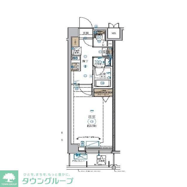 ガリシア板橋(1K/5階)の間取り写真