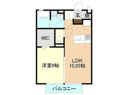 プリマベーラ(1LDK/1階)の間取り写真
