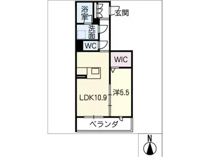 ピーノ ピアヌーラ ドゥーエ(1LDK/3階)の間取り写真